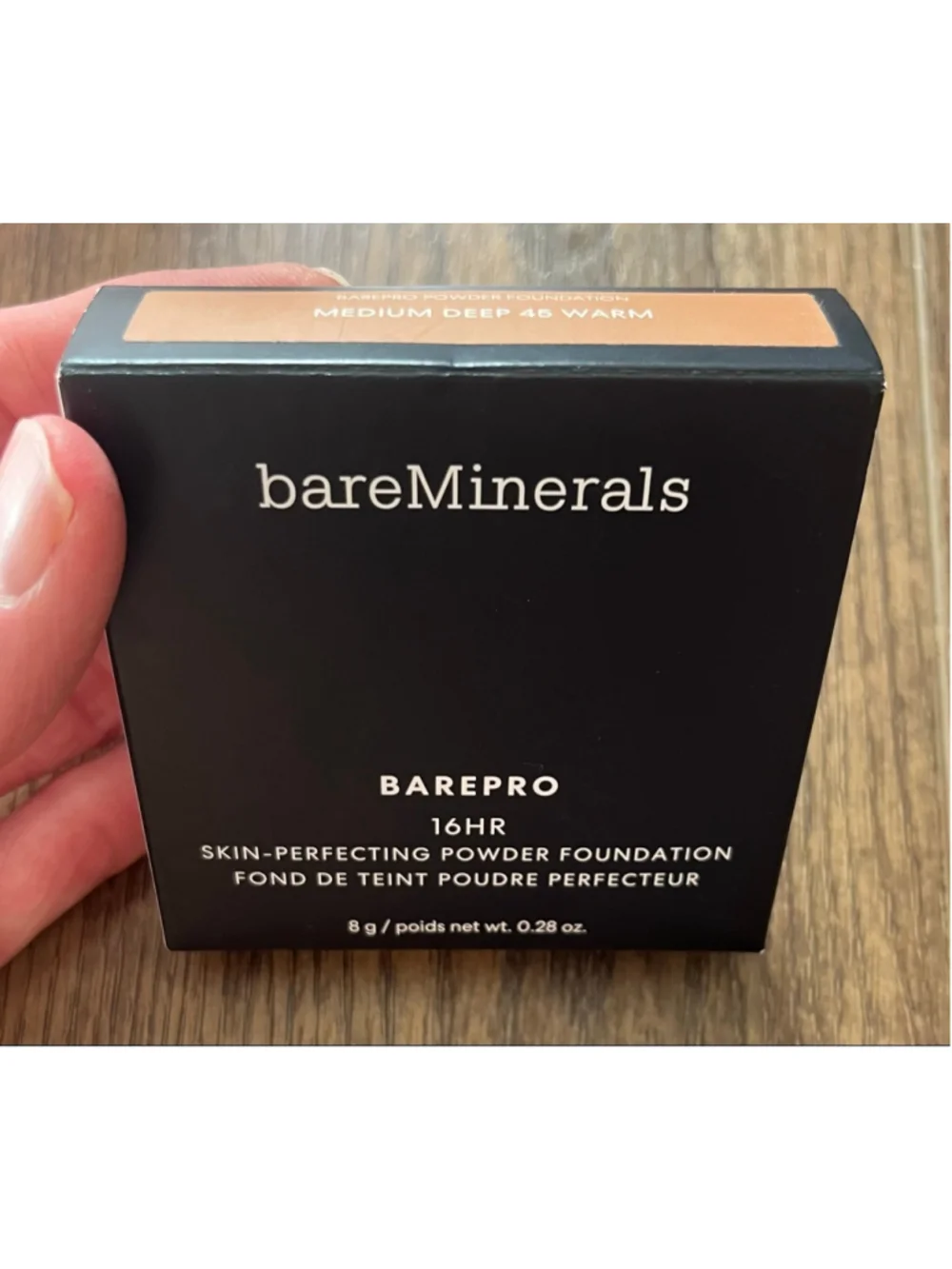 Bare minerals NIB bare pro skin protecting powder foundation medium deep 45 warm